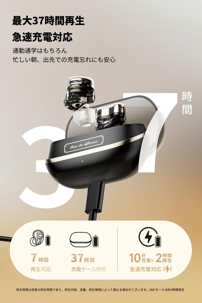 SOUNDPEATS H3 Wireless Earbuds [VGP2025 SUMMER Gold Award Winner] HiFi Sound Quality Dual BA + 12mm DD 3 Drivers 55dB Noise Cancellation Lossless/Hi-R