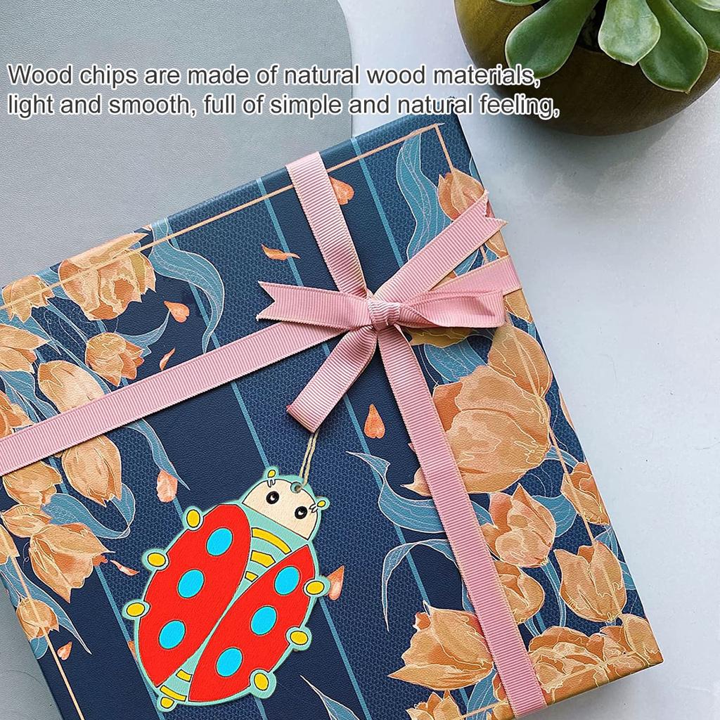 80pcs Unfinished Cutouts 8 Styles Paint Crafts Creativity Development Paint Crafts Handing Lanyards Painting Craft Wooden Decor