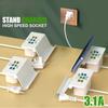 New 3.1A 6USB Multi-Port-Function Desktop Stand Mobile Phone Charger Fast Charging Socket Charging US/EU/UK Plug