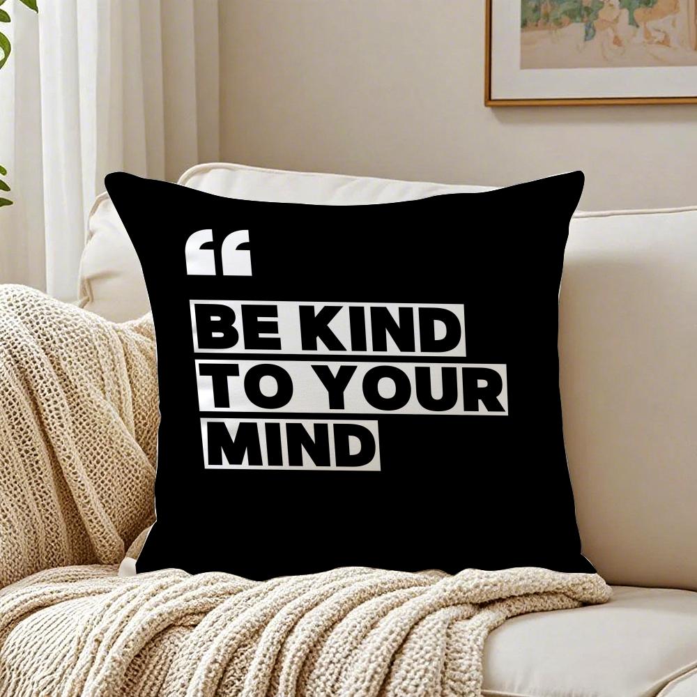 Black White Quote Pillow Modern Decor Cushion Cushion Cover Pillowcase Antidustmite Living Room Sofa Decor Cushion Room