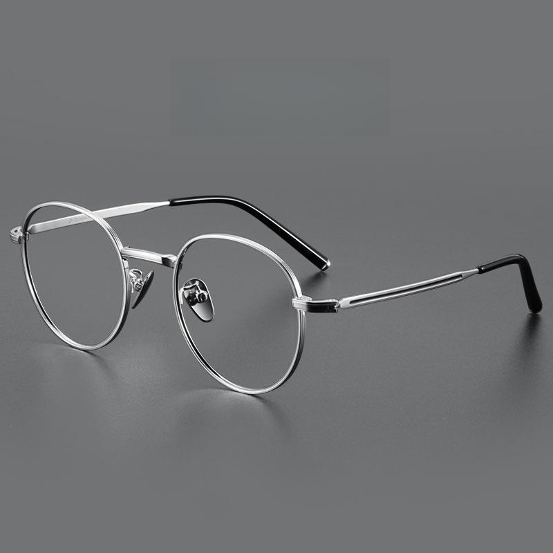 YIMARUILI Retro Round Prescription Glasses Men And Women Myopia Hyperopia Progressive Anti-Blue Light Photochromic Eyeglasses