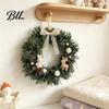 Natural Look Pine Wreath Artificial Norfolk for Front Door, Christmas Faux Greenery Needle DIY Base Wreath, Winter Farmhouse Holiday Hanging