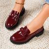 Leather Shoes Autumn New Outdoor Leisure Fashion Lacquer Retro Versatile Women's Shoes Loafers