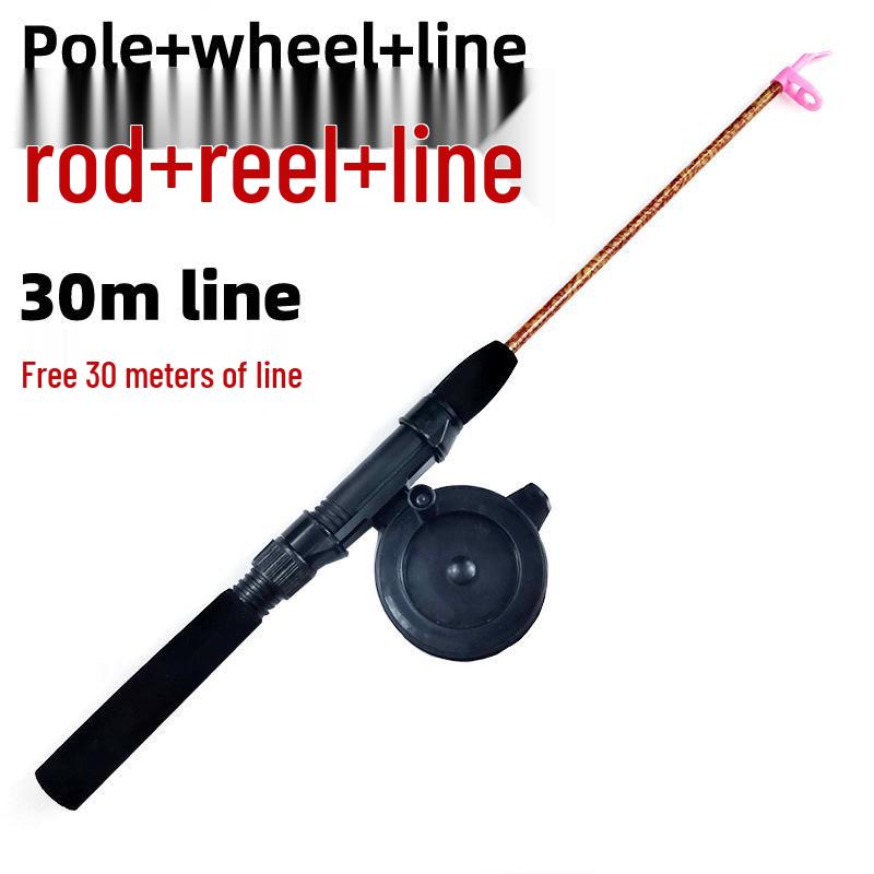 

Сверхкороткое зимнее удилище для подледной ловли и ловли на плоту для ловли креветок и на приманку Ice Fishing Reel (No Line)