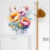 Schöner Blumen Wandaufkleber Selbstklebend Abnehmbare Decals für Wohnzimmer Schlafzimmer Heimwanddekoration
