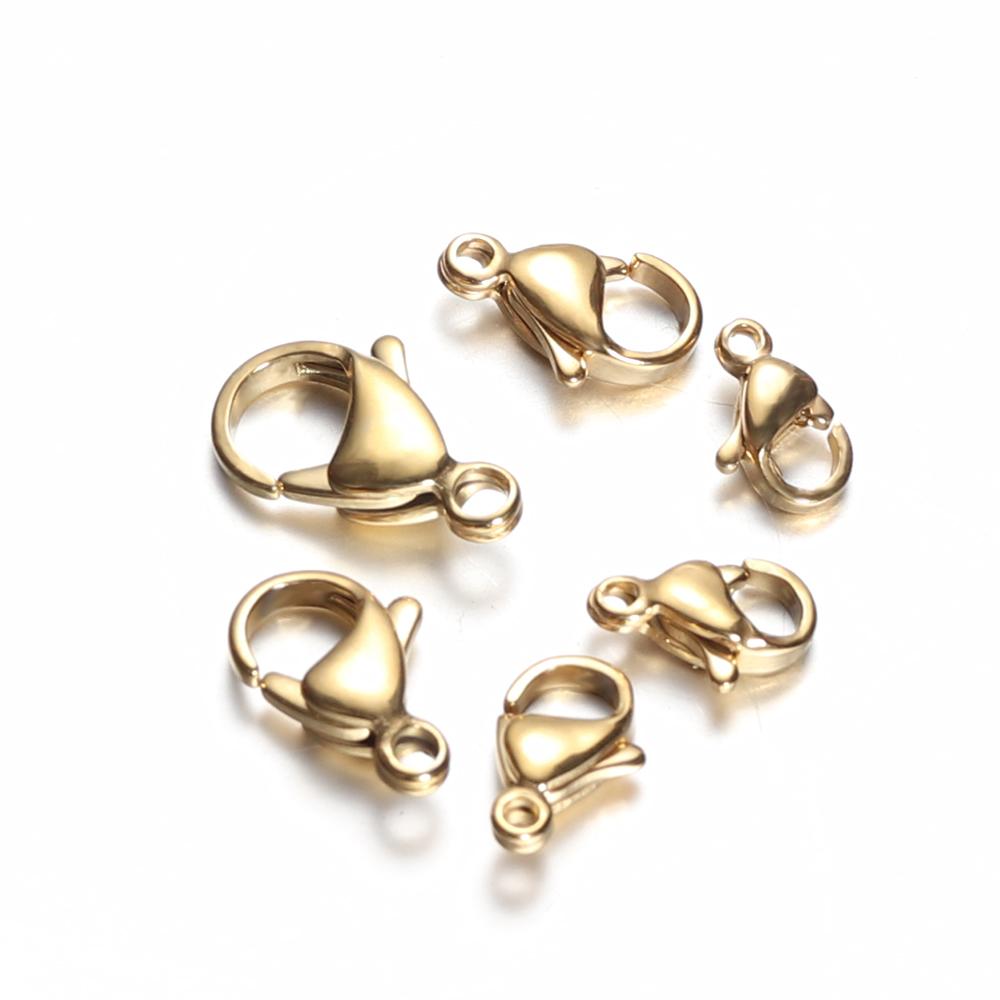 Semitree 25 Stück 9 mm kleine Karabinerhaken aus Edelstahl, Armbandverbinder für Schmuckherstellung, Bastelzubehör