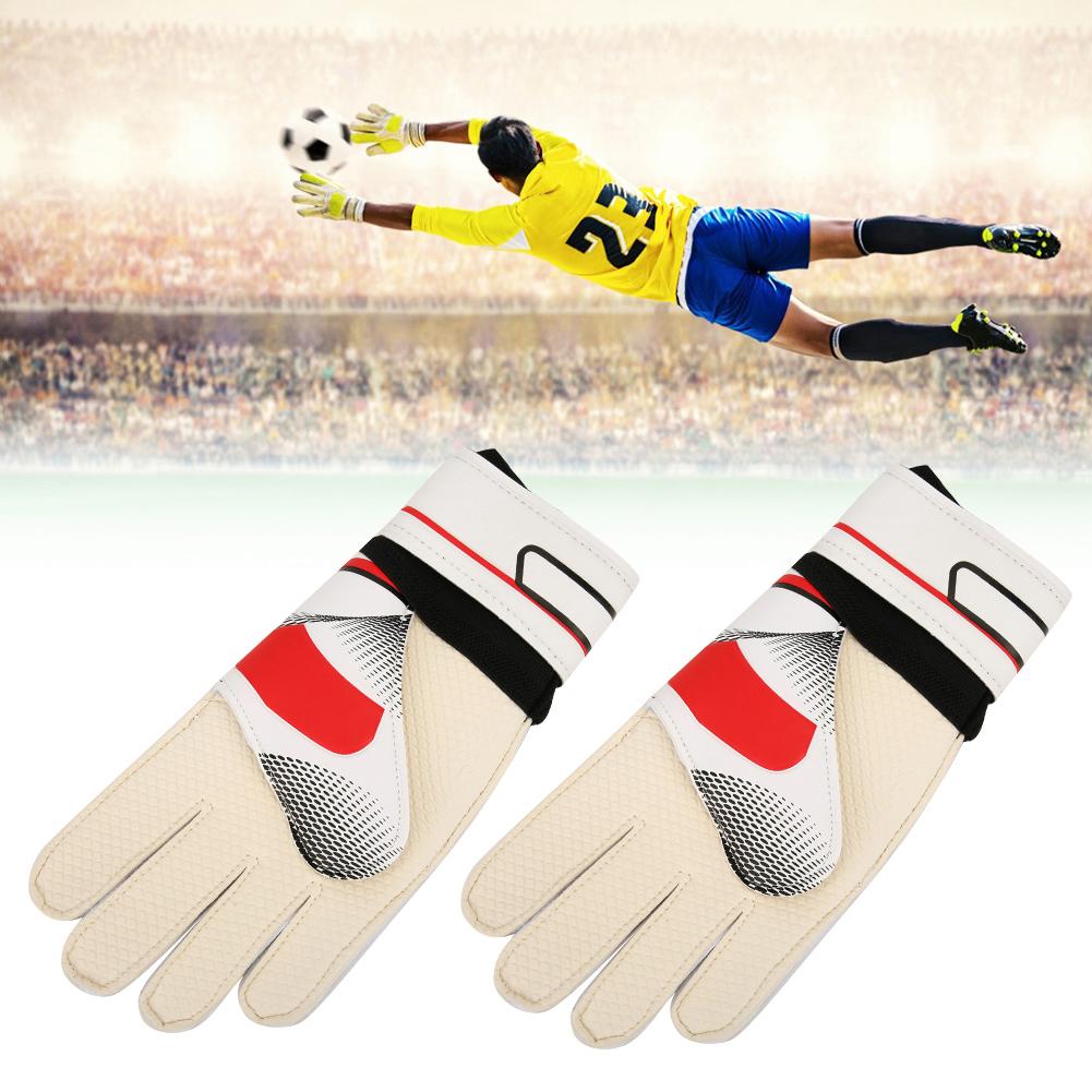 Latex Rot Erwachsene Professionell Langlebig Fußball Torwart Torwart Handschuhe Finger Schutz#8(18 19CM)
