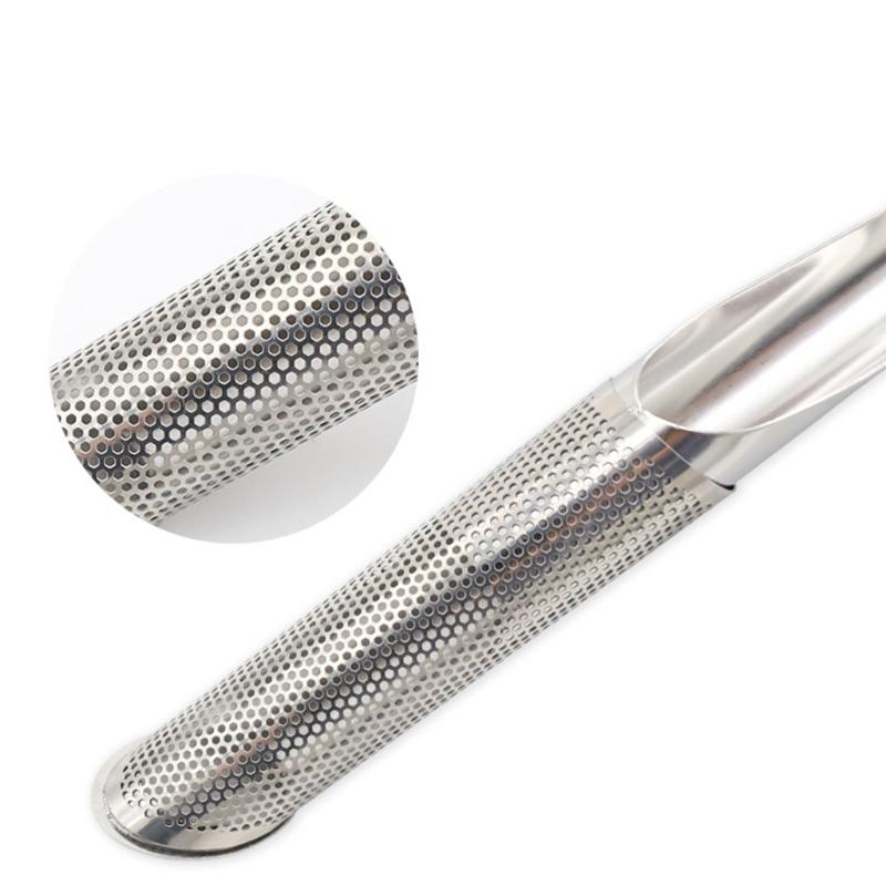 Pack of 2 Metal Tube Shaped Food Grade Teas Filter 304 Stainless Steels Pipes Teas Diffuser For Spices Hot Beverages