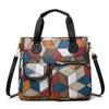 Retro bag, soft leather, fashionable fashion item, double pocket, single shoulder, diagonal cross bag