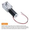 Uxcell DC 12V Hohes Drehmoment Turbinen-Schneckengetriebe 8mm 60 U/min mit für Elektrokamine Motor, Welle, Kabel,