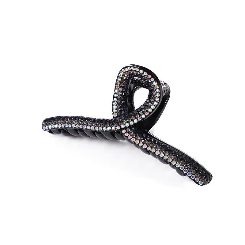 Elegant Rhinestone Diamond-Studded Shark Clip for Women