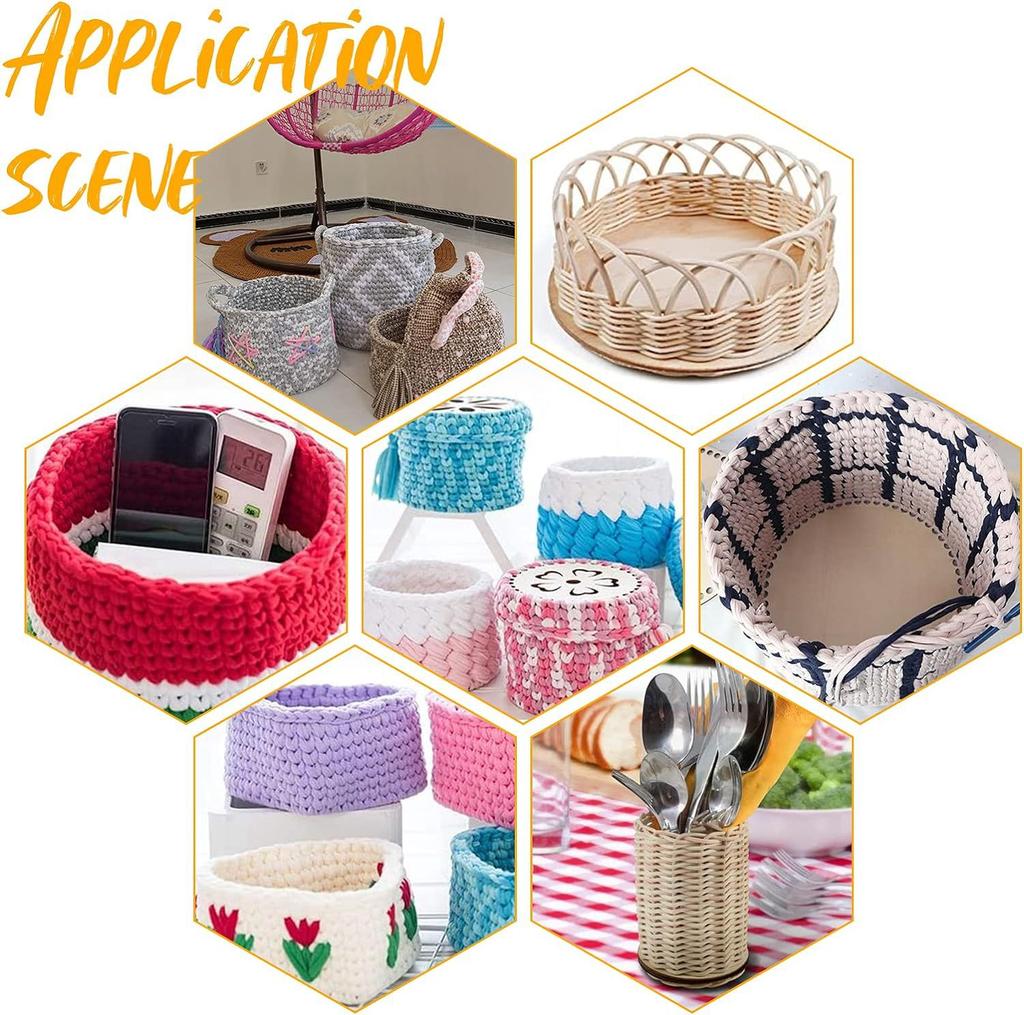 1 Stück Handgefertigter Runder Korbboden - Natürlicher Holzboden für DIY Aufbewahrung, Häkeltasche, Bastelprojekte, Heimorganisator