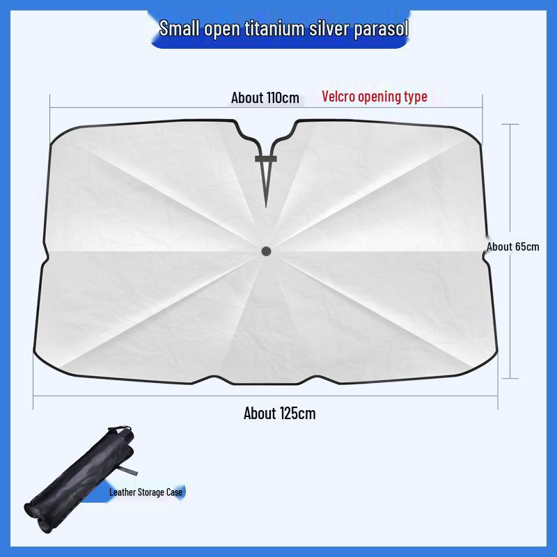 Retractable Car Windshield Sunshade: Folding Sun Protection & Heat Insulation.