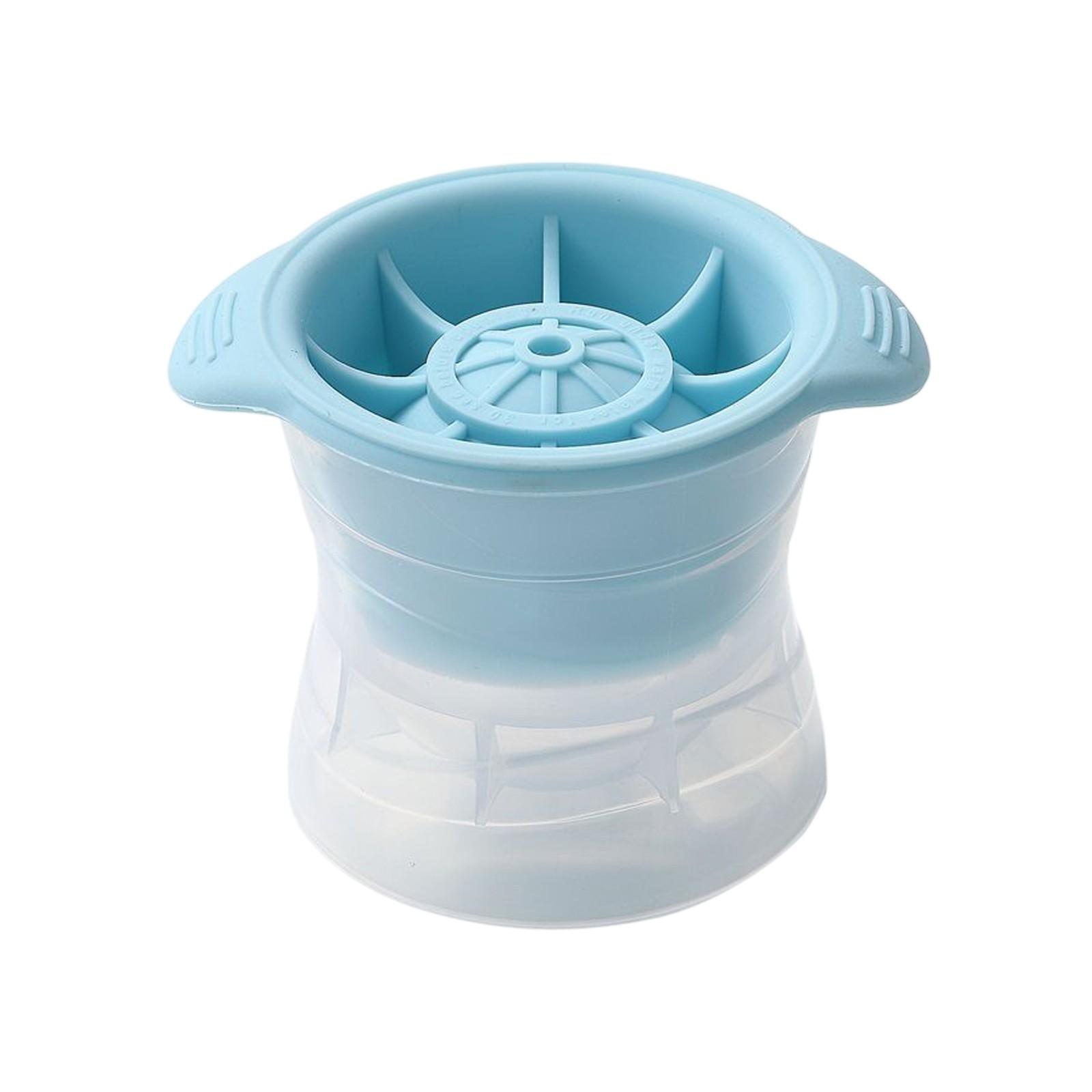 

Бытовой холодильник Форма для льда Круглая Форма для ледяных шариков для виски Большая Силиконовая Легкая выемка One Size небесно-голубой