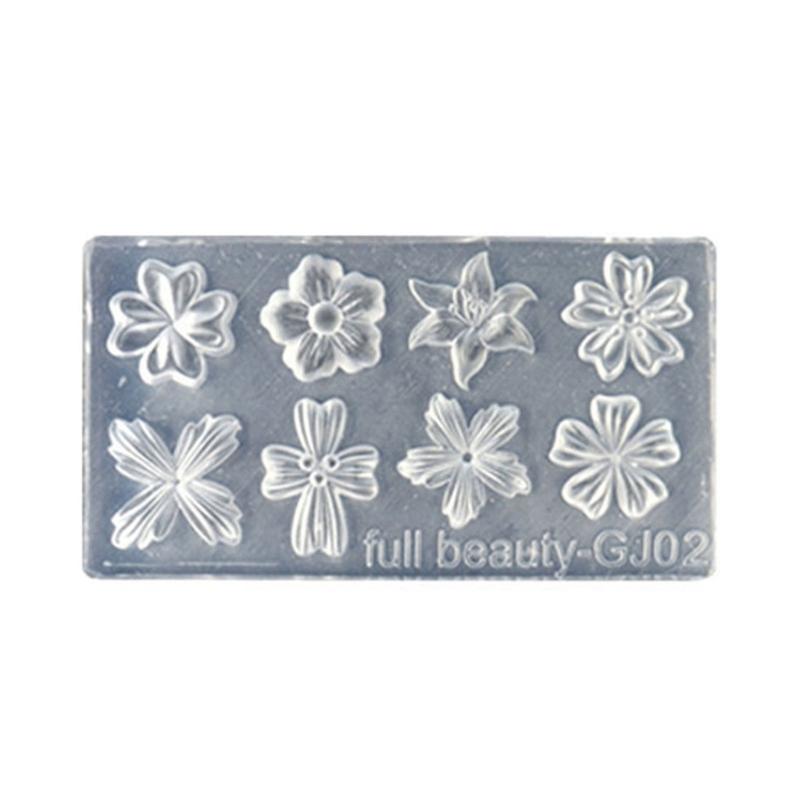 Resin Nail Art Decorations Mold Flower Silicone Mold Pendant Jewelry Making Tools Nail Art Carving Mold Earring Mold