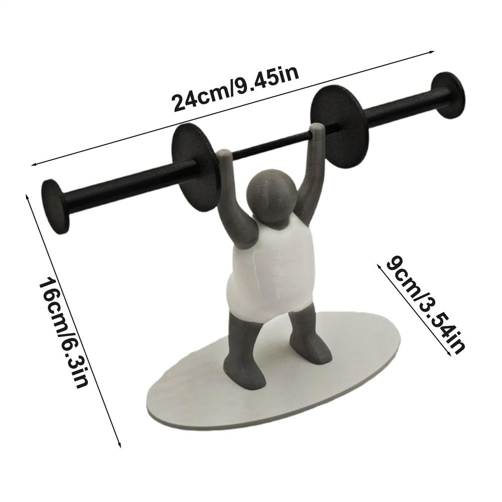 Creatieve Decoratieve Gewichtheffen Figuur Toiletpapierhouder 3D Printen van Rolpapier Beugel voor Badkamer Keuken