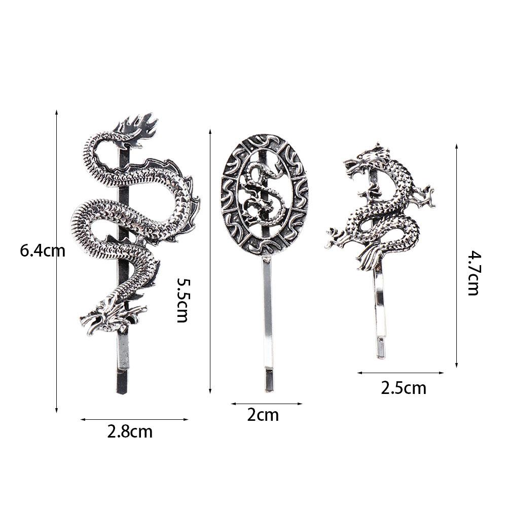 Silver Gold Chinese Style Headwear Female Hair Accessories Dragon Shape Hairpin Metal Hair Clip