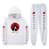 Mens Naruto Inspired Fleece-Lined Hooded Sweatshirt Jogger Set Casual Sportswear Winter