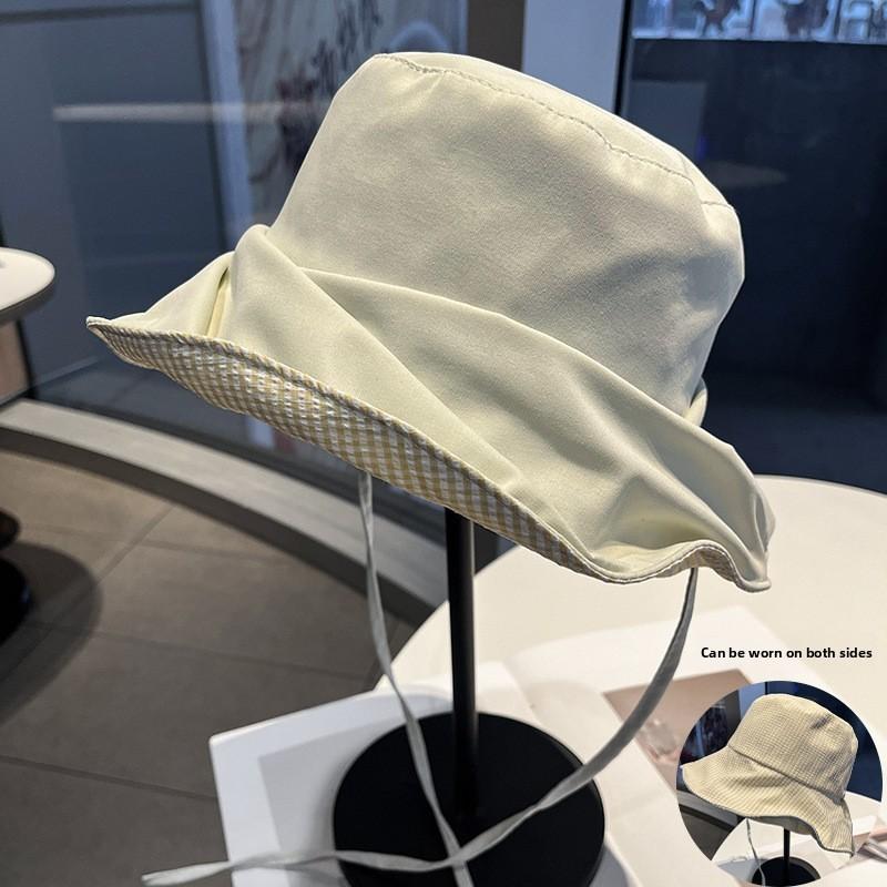 Ice Silk Farmer Hat With Wide Brim Sun Protection For Summer Casual Wear