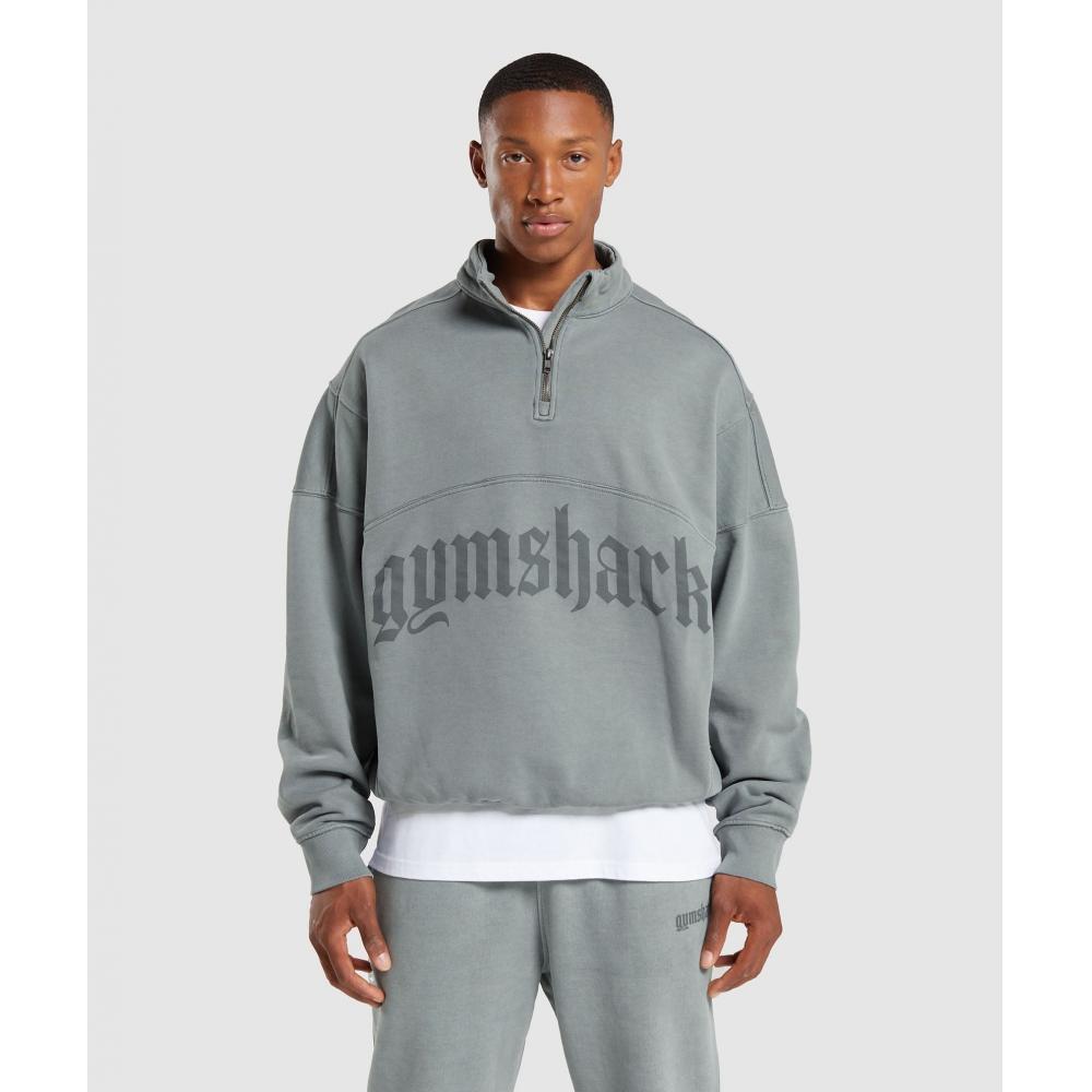 

GYMSHARK Heavyweight 1 4 молнии Дымчато-серый A4A8I GCBT