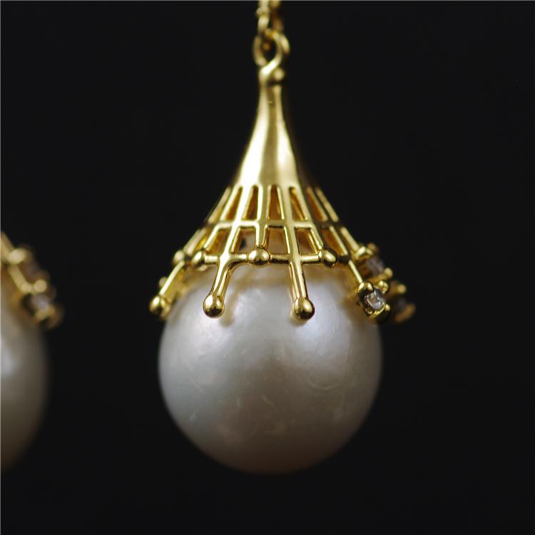 Compact Best Price Luxury Large Pearl Dangle Earring