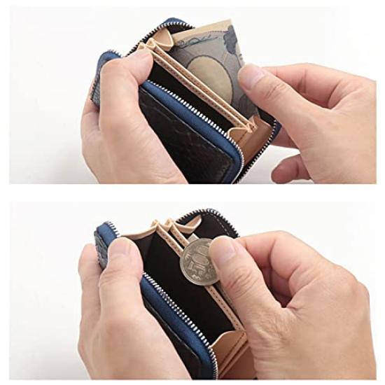 Sankyo Shokai Coin Purse for Men and Women, Python Leather: Gold