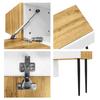 Modern TV Cabinet with Adjustable Length, Modular 2-Piece Design, Wood Look, Matt White, Black Metal Legs, Multifunctional Living Room