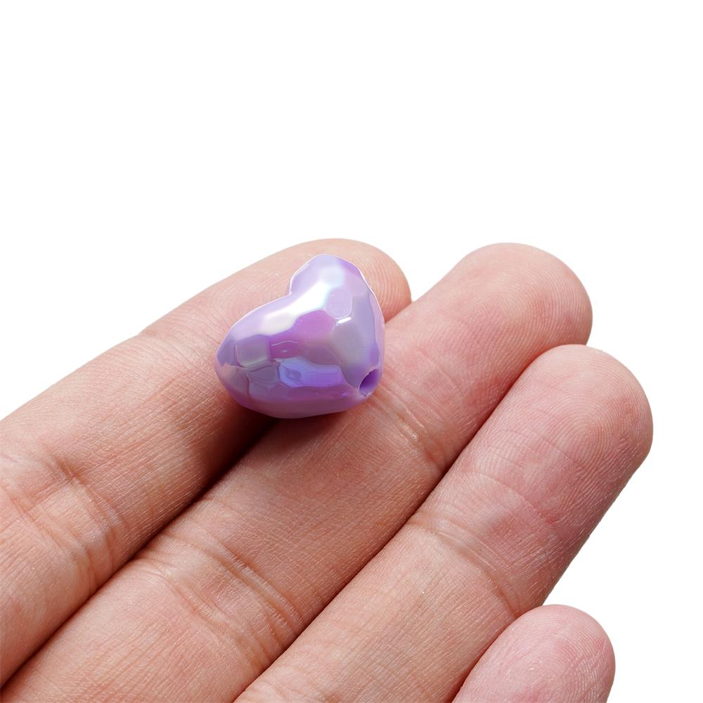 10Pcs/Lot Acrylic Heart Shape Bead Charm Spacer Loose Beads for DIY Necklace Bracelet Jewelry Making Accessories 14*18mm