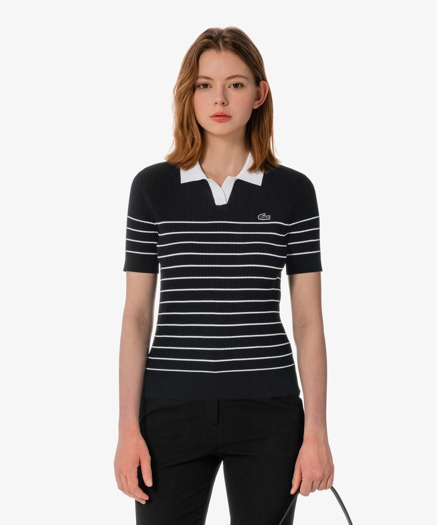 LACOSTE Women'S Textured Striped Polo Sweater Af230E-56G 031