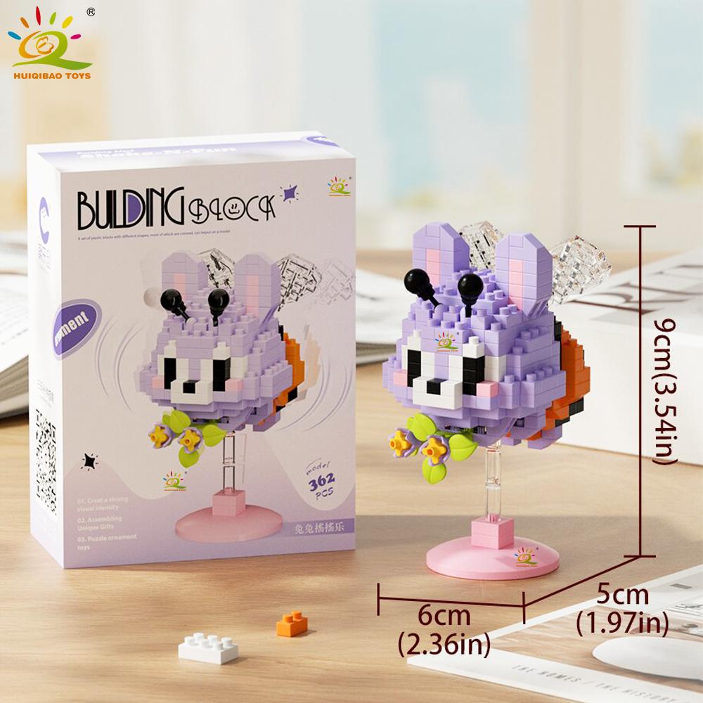 Moc Cute Animal Model Micro Building Block Panda Rabbit Bee Mini Diamond Model Brick Toy For Children Desk Decor.