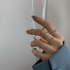 8Pcs Fashion Jewelry Rings Set Metal Hollow Round Opening Women Finger Ring for Girl Lady Party Wedding Gifts
