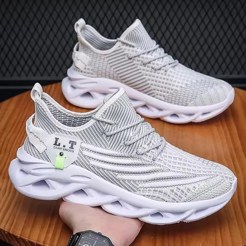 Leading The Trend Men's Running Sports Shoes Breathable Mesh Walking Shoes for Summer Comfortable All Day Outdoor Exercise Shoes