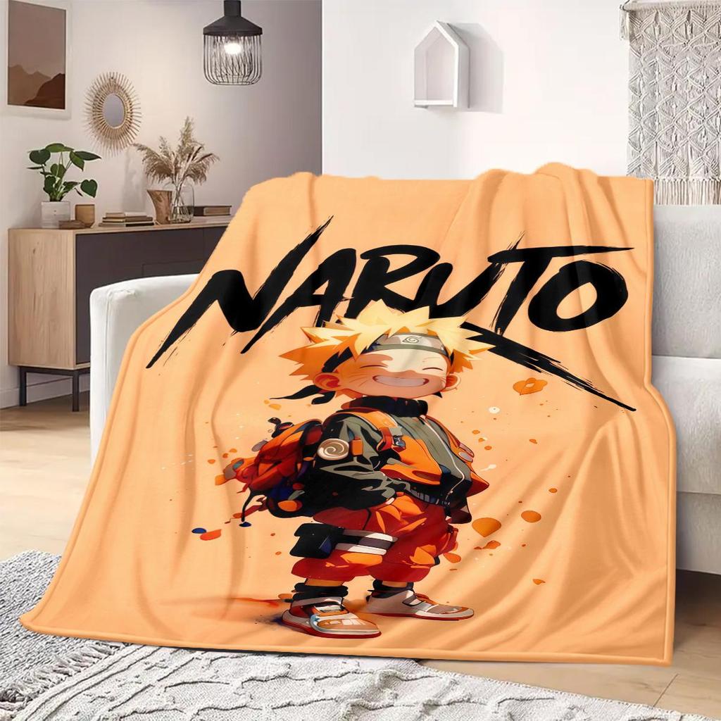 Naruto Anime Tryckt Filt Varm Bekväm Flanellfilt Lämplig för Sovrum, Soffor, Sängar, Stolar, Picknicks, Resor