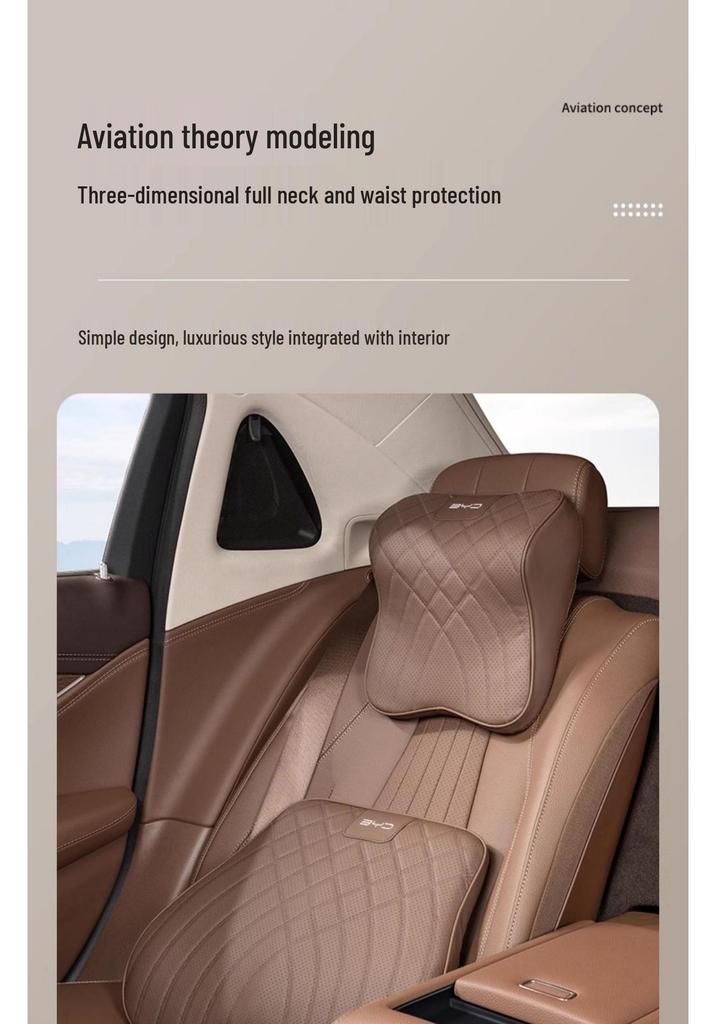 Car Neck Pillow & Waist Cushion for BYD Han EV, Qin Plus DMI, Tang, Song: Headrest & Interior Decor.