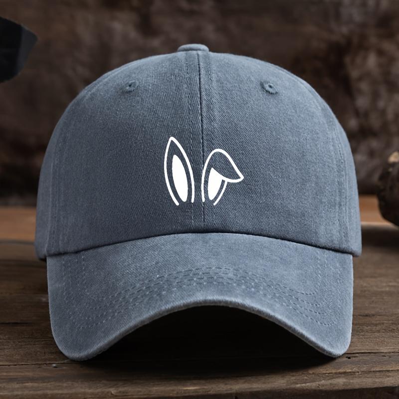 Fun Rabbit Ears Print Baseball Hat Unisex Outdoor Fashion Versatile Peaked Hat Trend
