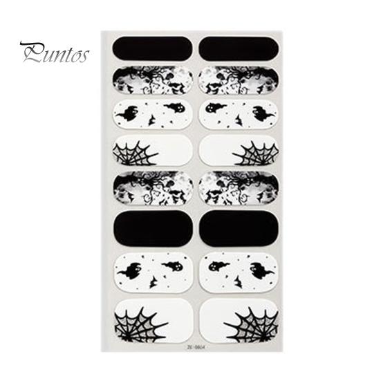 Festival Nail Wraps Halloween Glow-in-the-Dark Stickers, Gothic Spider Web Ghost Manicure No Damage Stickers Decoration Decals, Art Accessories