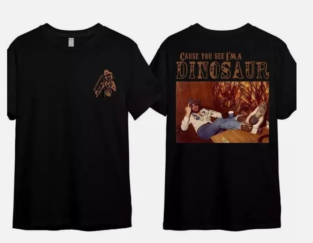 Hank Williams Jr. Dinosaur Western T-Shirt - Trending Cotton for Men, Women Unisex T-Shirt
