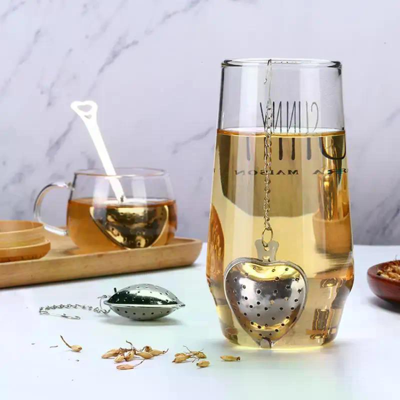 Heart Shaped Tea Strainer Fine Mesh Filter Stainless Steel Tea Infusers Strainer Tea Maker Kitchen Accessories Teteras Infusoras