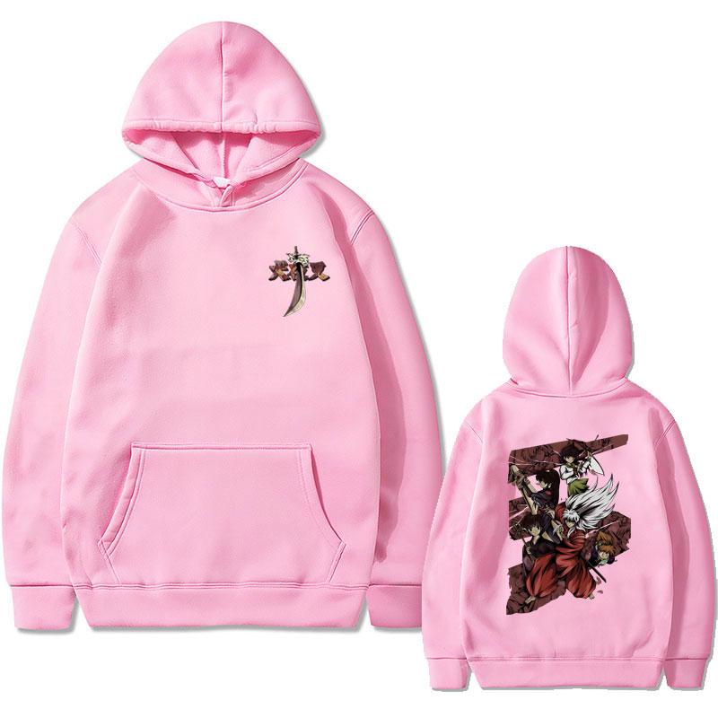 Japanese Anime Inuyasha Higurashi Kagome Graphic Print Hoodie Men Women Vintage Manga Sweatshirt Male Casual Oversized Hoodies