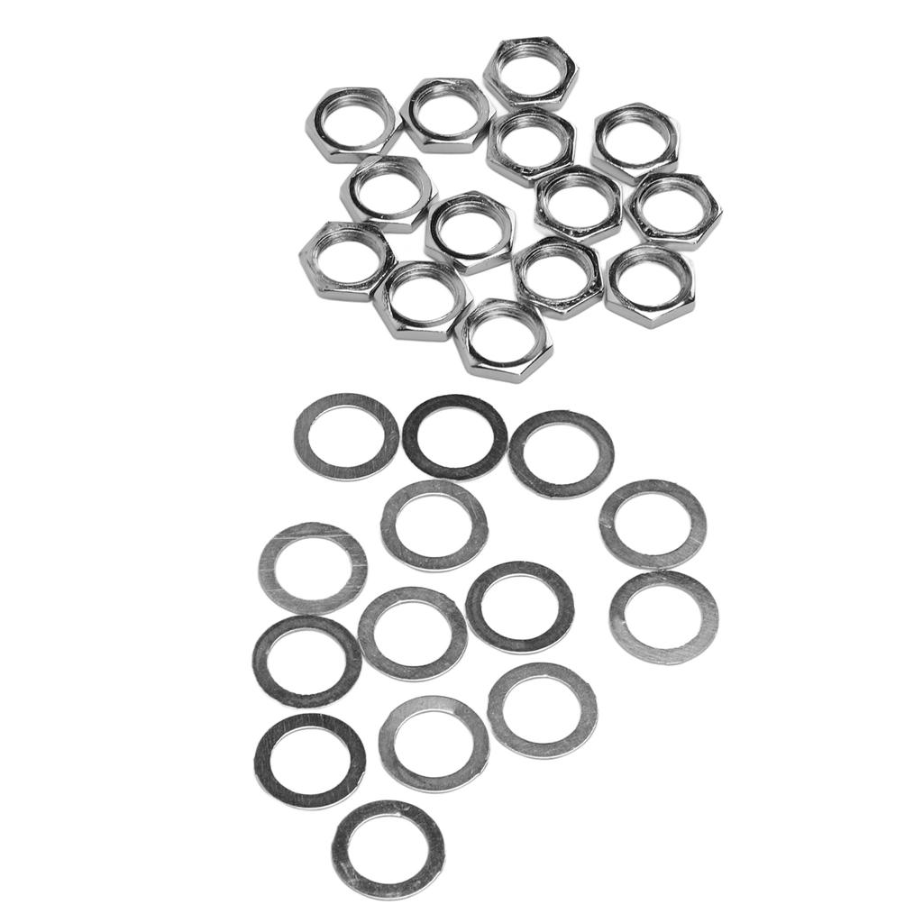 Nut Washer Kit Instrument Socket Connector Fasteners for Electric Guitar Bass M9 Female