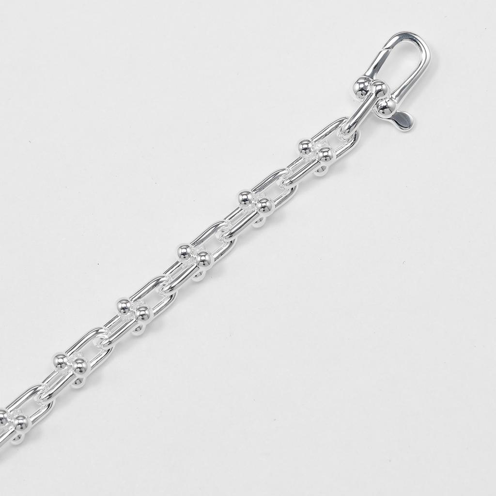 TIFFANY&Co. Hardware Microlink Armband Handgelenkgröße 6,7" Silber 925 7,29g Damen Gebraucht