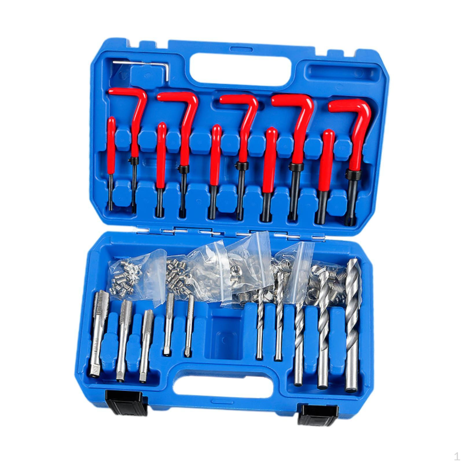 

131Pcs Metric Kit Hand Tool, Thread Inserts Breakoff Installation Tools for Repairing