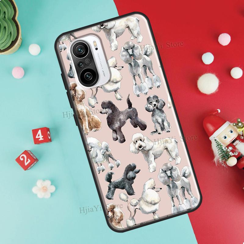 Poodle Dog Cartoon Case For Xiaomi 11T 12T Pro 12X 12 13 Lite Cover For POCO X5 X3 X4 F5 Pro F3 F4 GT M5s C40