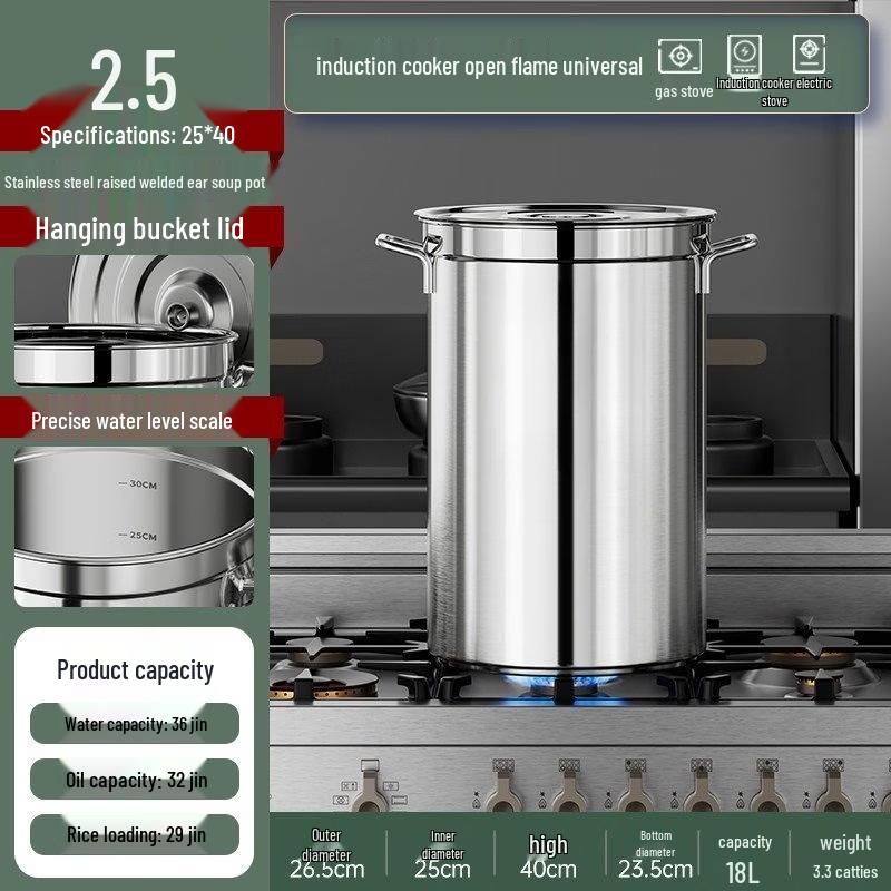 

Heavy-Duty Tall Stockpot with Lid