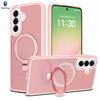 Suitable for Amazon Samsung A57 Bracket Mobile Phone Case with Magnetic Suction A37 Skin Feeling A27 Fulcrum Protective Case Wholesale