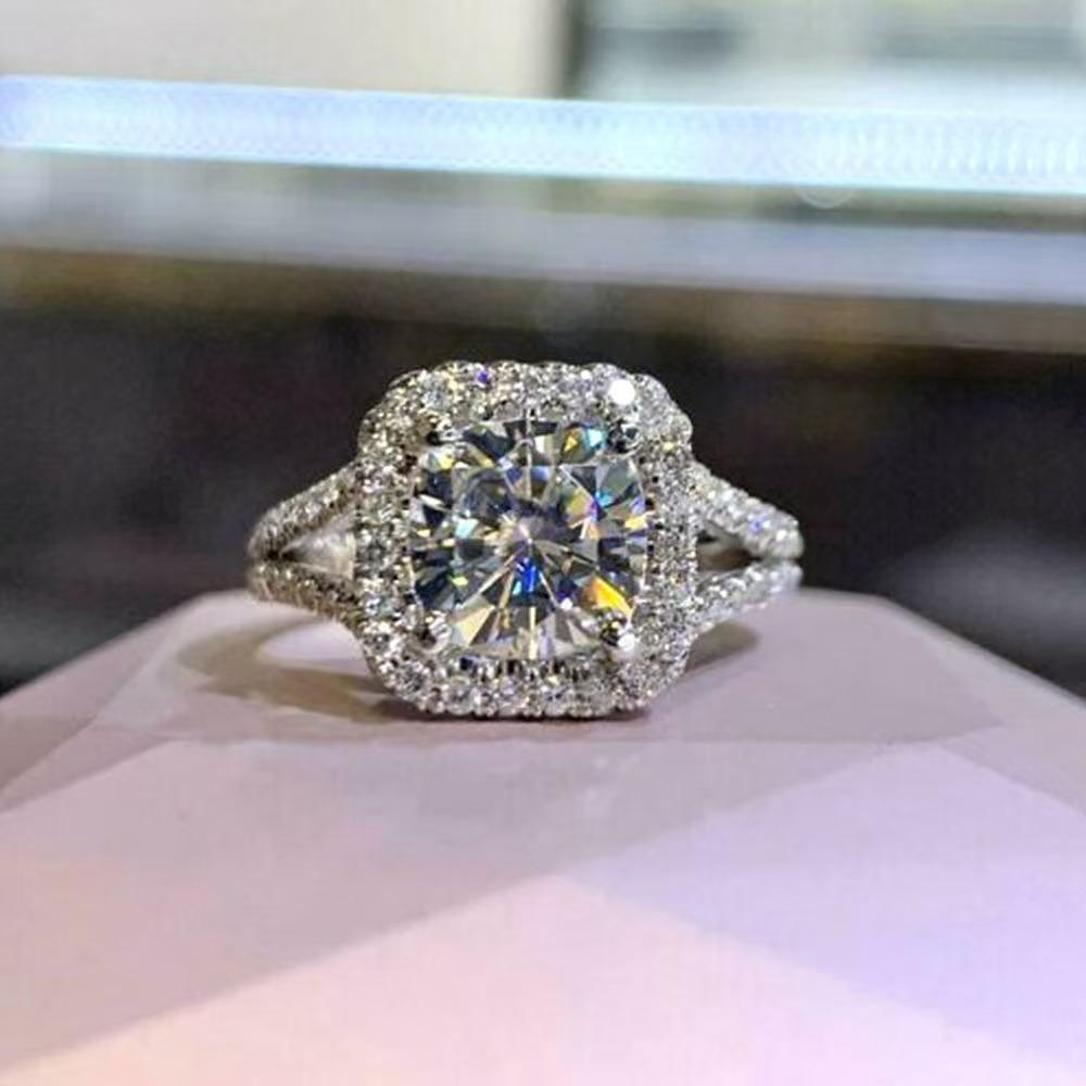 Ring Copper Zircon Luxury Ladies Wedding Engagement Ring Ring