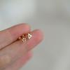 Exquisite S925 Sterling Silver Triangle Openwork Flower Screw Earrings