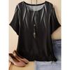 3D Printed Women's T-shirt Summer Fashion Breathable Trend Versatile Daily Wear Tops Comfortable Polyester Tees