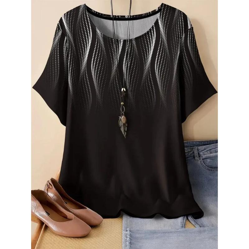 3D Printed Women's T-shirt Summer Fashion Breathable Trend Versatile Daily Wear Tops Comfortable Polyester Tees