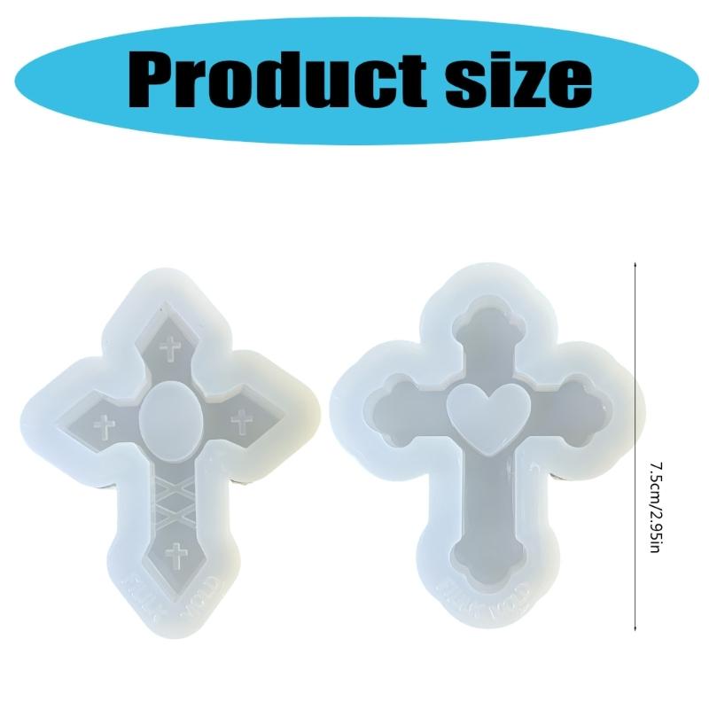 Quicksand Jewelry Pendant Mold Selectable Straped Crosses Shape Silicone Molds for Quicksand Crosses Pendants